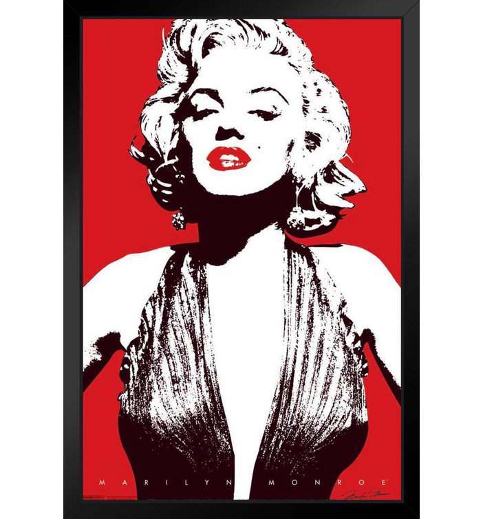 Winston Porter Caylob Marilyn Monroe Red Pop Art Lips Hollywood Sex Symbol Actress Legend Black 5686